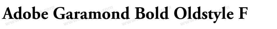 Adobe Garamond Bold Oldstyle Figures字体转换